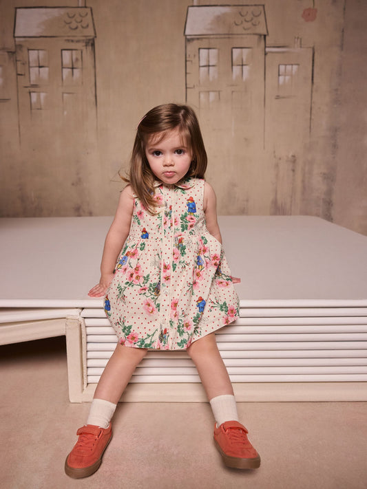 Dsiney Kidz - Ivory Floral Cath Kidston Paddington Cotton Collar Dress (3mths-8yrs) (3mths-8yrs) image 2