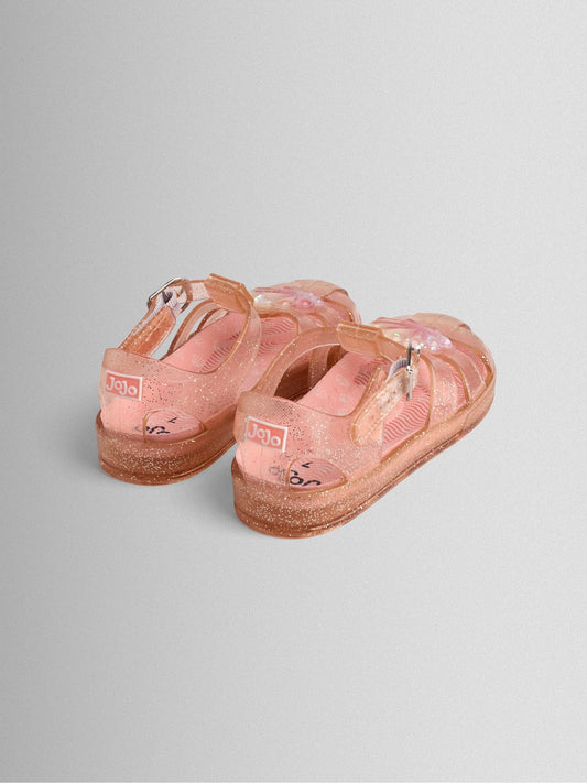 JoJo Maman Bébé Light Pink Shell Jelly Sandals image 2