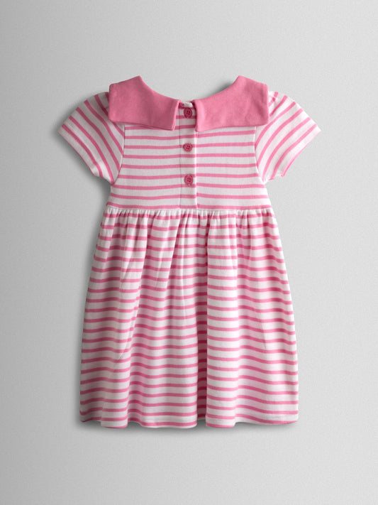 Dsiney Kidz - JoJo Maman Bébé Pink Short Sleeve Sailor Dress image 2