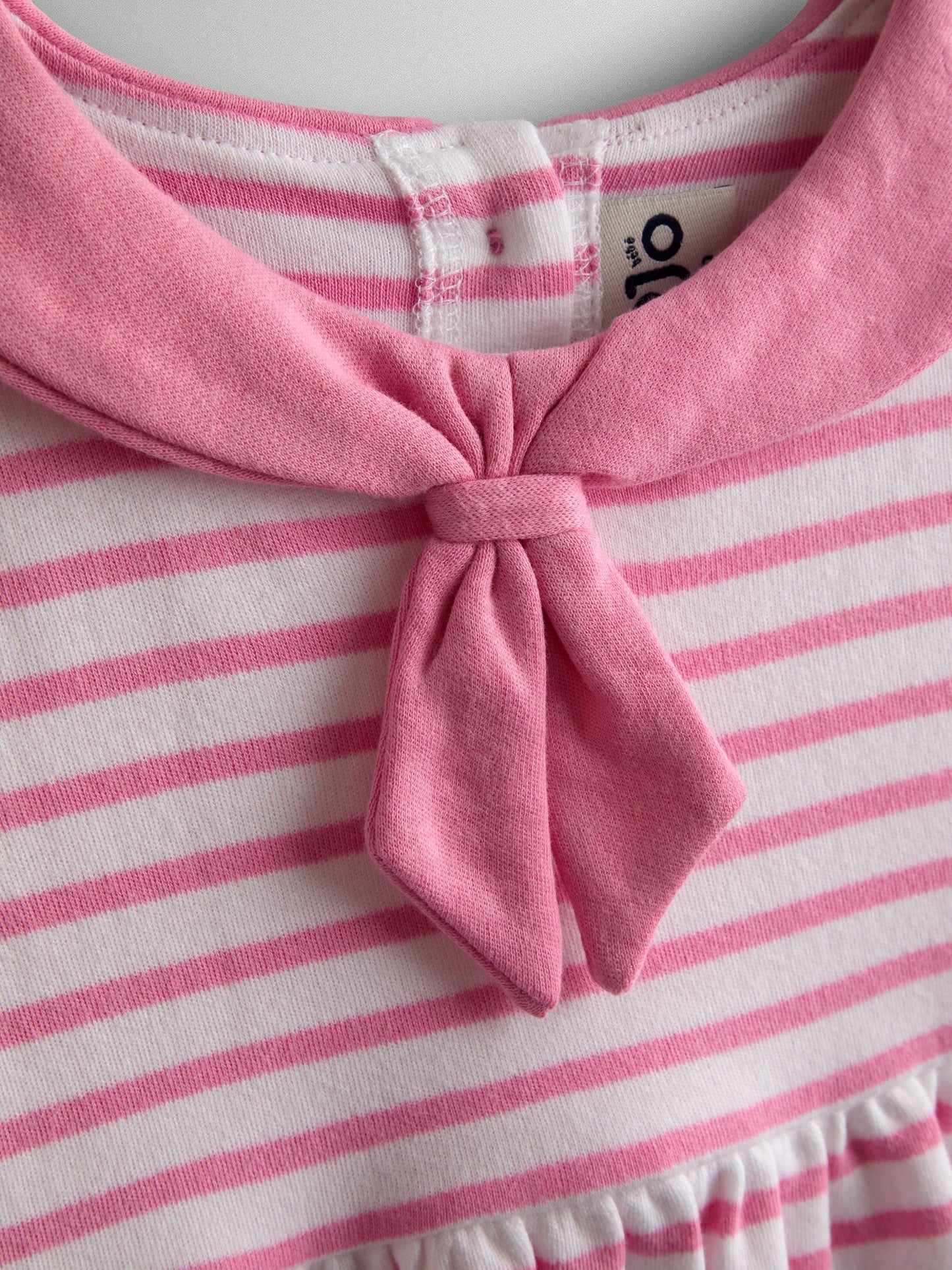 JoJo Maman Bébé Pink Short Sleeve Sailor Dress image 3