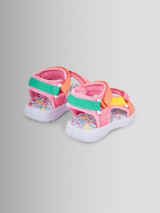 JoJo Maman Bébé Pink Colour Block Sandal image 2