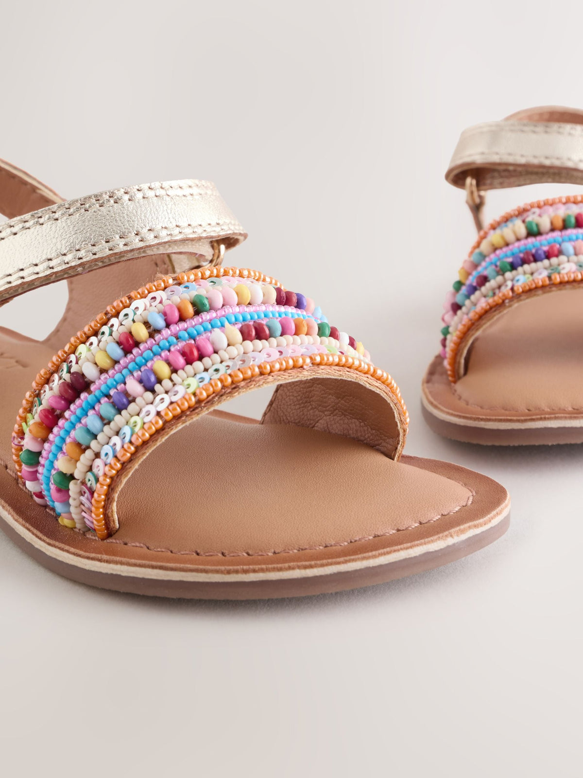 Multi Leather Touch Fastening Sandals image 6