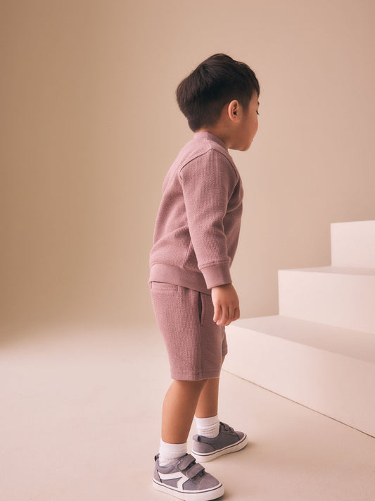 Dsiney Kidz - Dark Pink Jersey Bomber and Shorts Set (3mths-7yrs) image 2