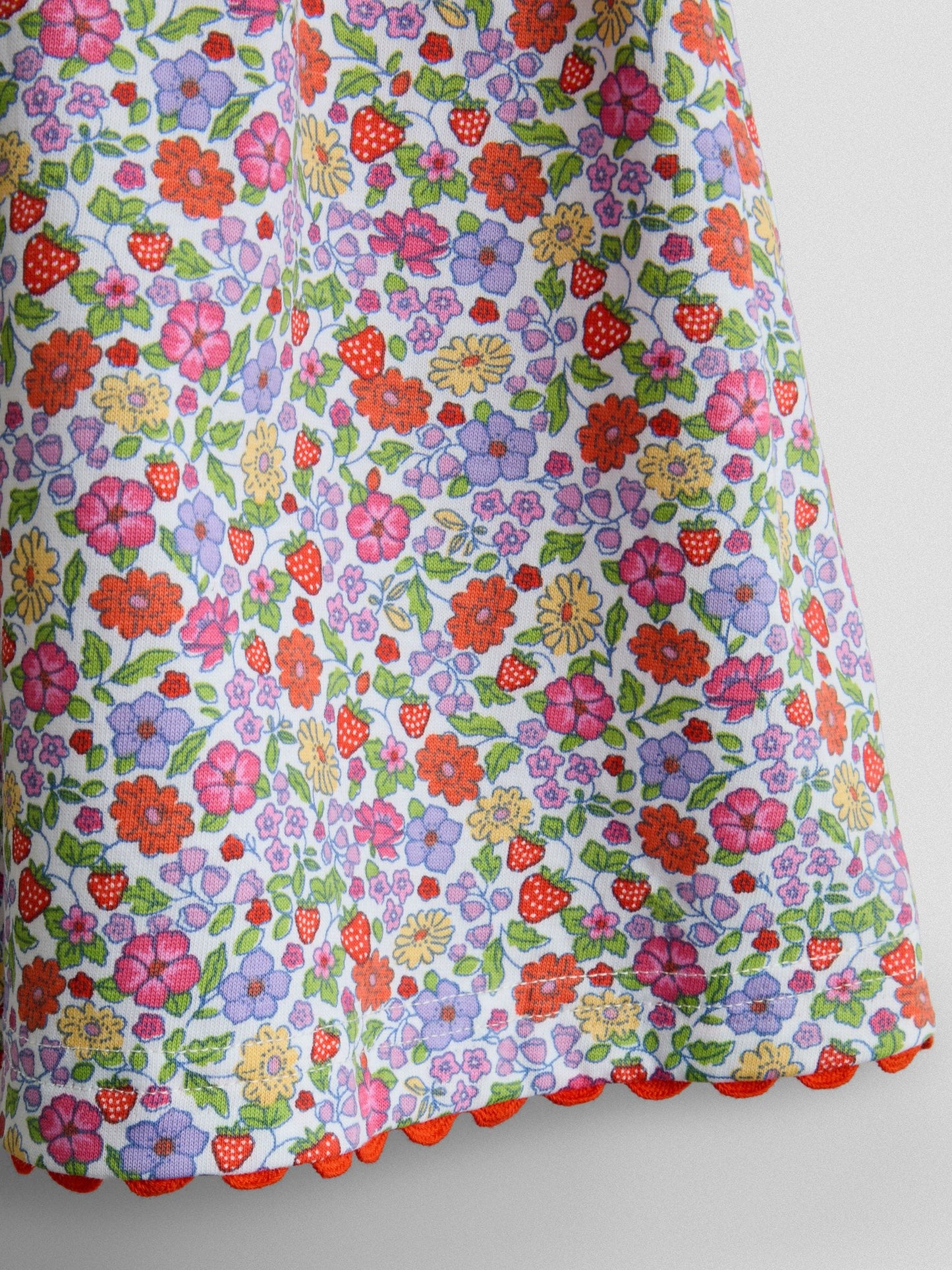 JoJo Maman Bébé Pink Strawberry Smocked Strappy Dress image 5