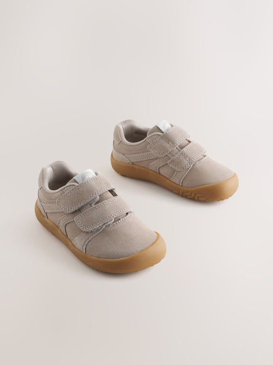 Neutral Standard Fit (F) Barefoot Leather Touch Fastening Trainers image 2
