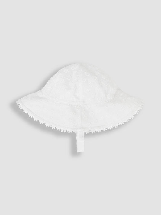 JoJo Maman Bébé Chalk White Floppy Sun Hat image 2