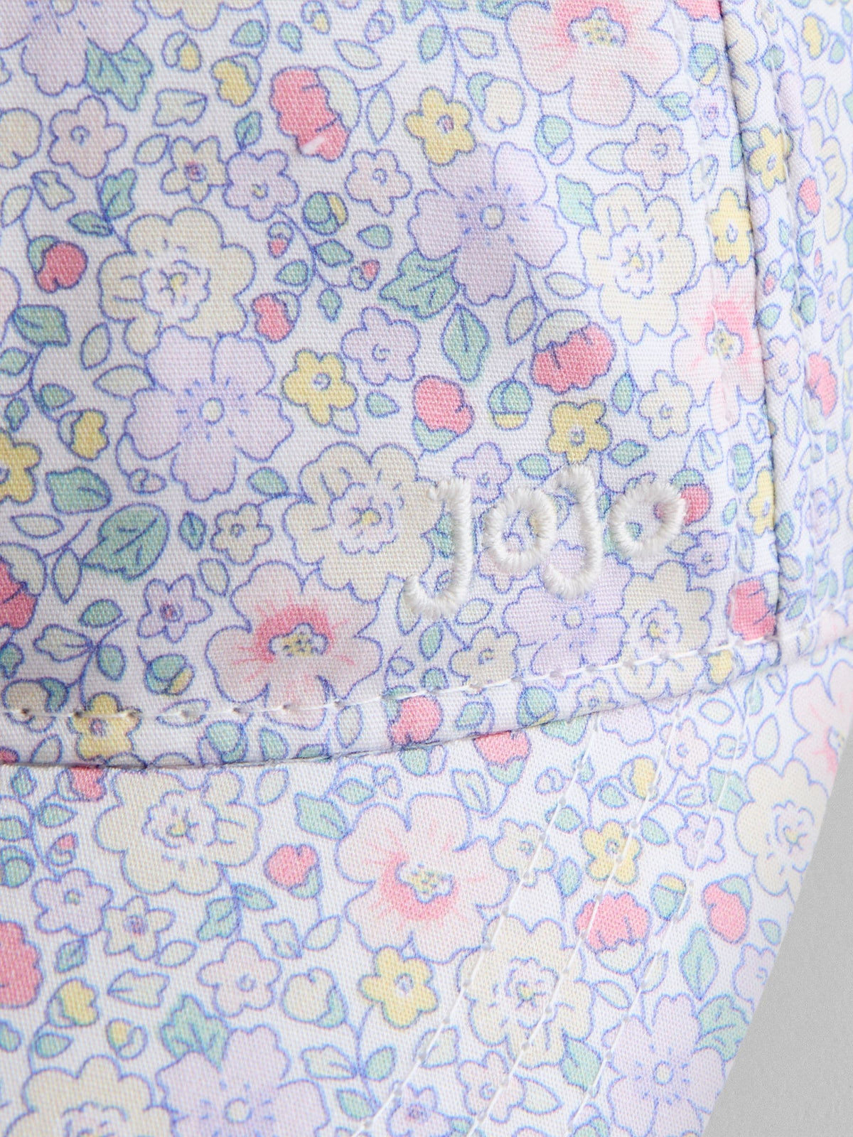 JoJo Maman Bébé Lilac Floral Cap With Bow image 4