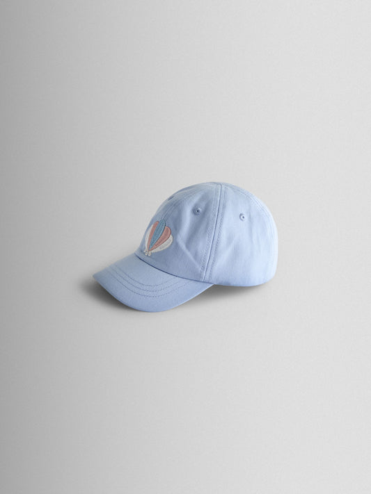 JoJo Maman Bébé Blue Shell Embroidered Cap image 2