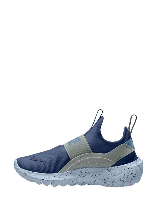 Nike Navy Blue and Green Junior Flex Runner 4 Trainers image 2