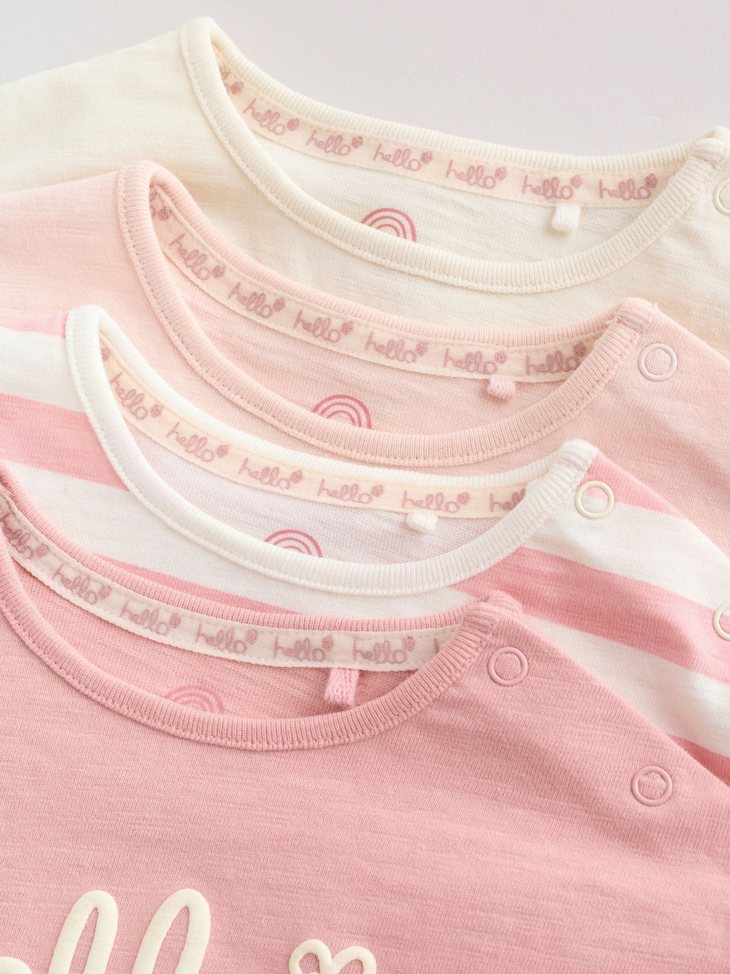 Pink Slogan Baby Short Sleeve T-Shirts 4 Pack (0mths-2yrs) image 8