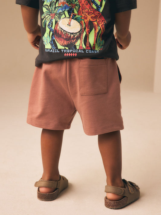Rust Brown Jersey Shorts (3mths-7yrs) image 2