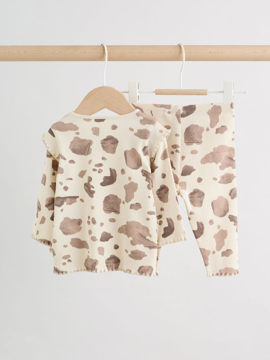 Dsiney Kidz - Brown Cow Baby Top and Leggings Set 2 Piece (0mths-2yrs) image 2