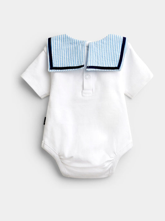 Dsiney Kidz - JoJo Maman Bébé White Sailor Collar Bodysuit image 2
