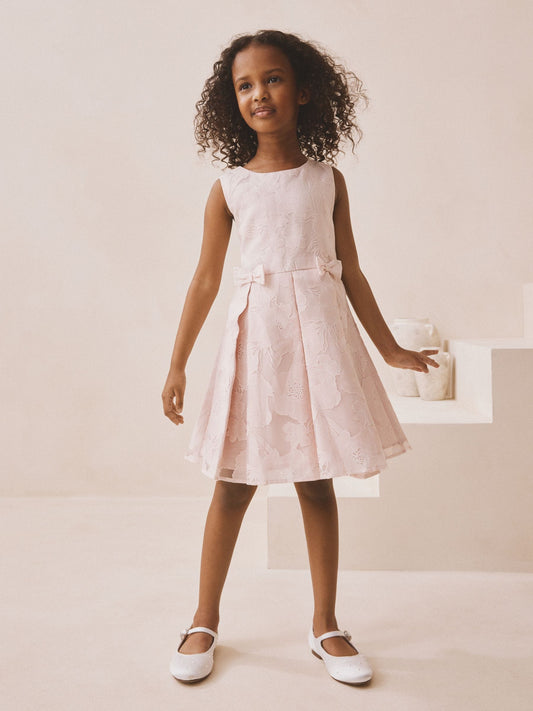 Dsiney Kidz - Pink Floral Jacquard Prom Dress (3-16yrs) image 2