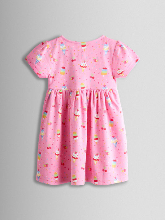 Dsiney Kidz - JoJo Maman Bébé Pink Ice cream Button Front Pet In Pocket Dress image 2
