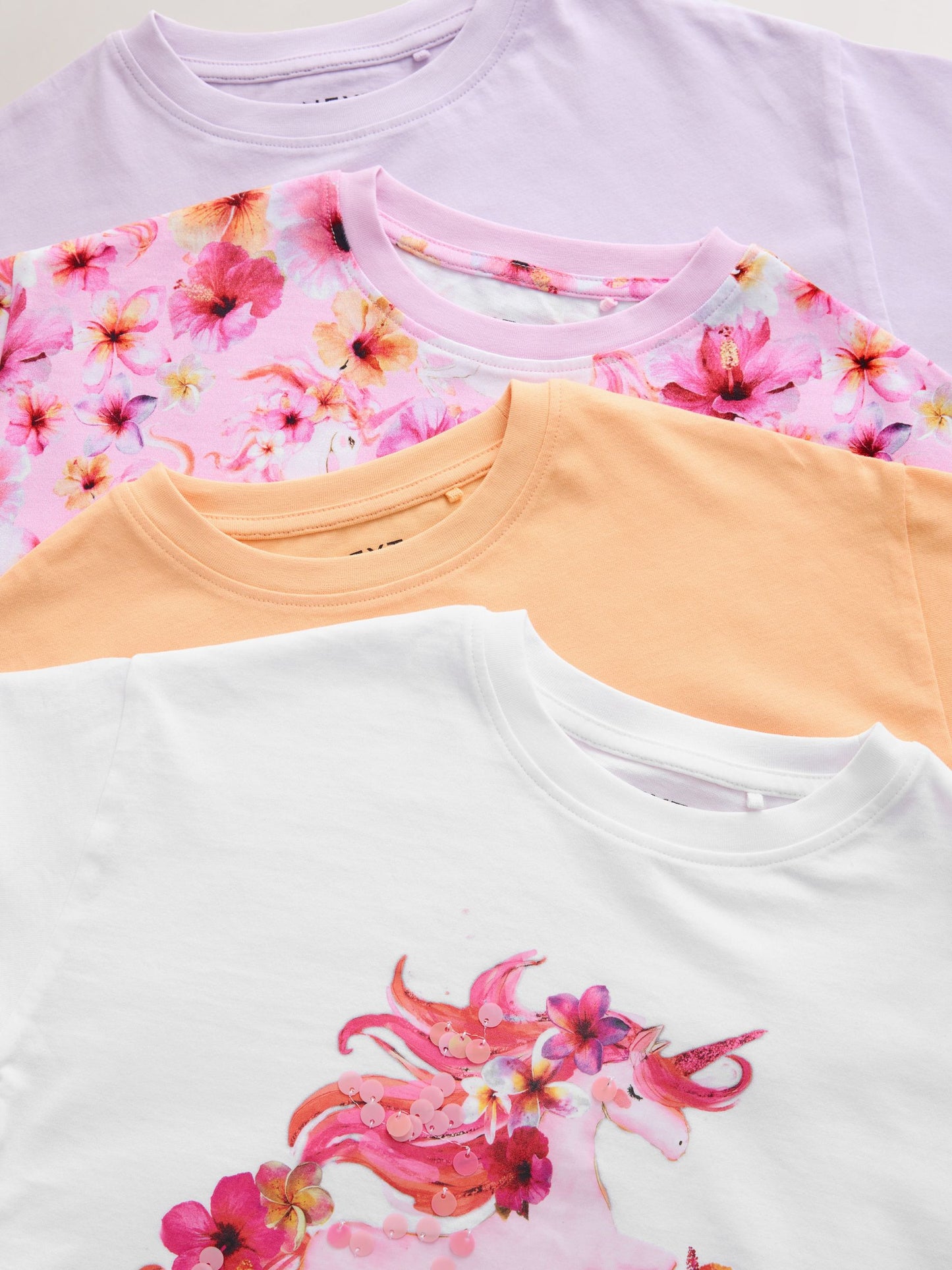 Dsiney Kidz - Lilac 4 Pack Unicorn Sequin T-Shirts (3-16yrs) image 8