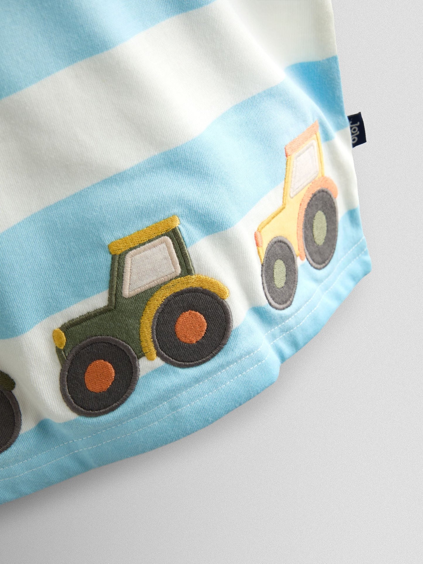 Dsiney Kidz - JoJo Maman Bébé Blue Tractor Appliqué T-Shirt image 3