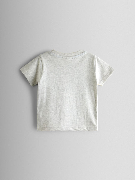 JoJo Maman Bébé Grey Scene Appliqué T-Shirt image 3