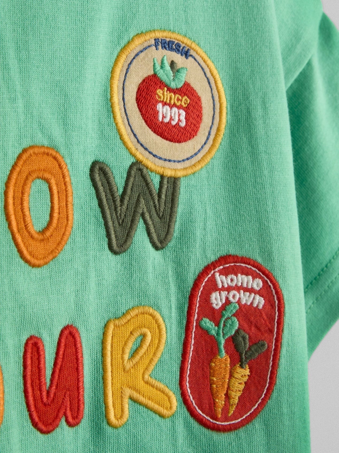 Dsiney Kidz - JoJo Maman Bébé Green 'Grow Your Own' Graphic T-Shirt image 3