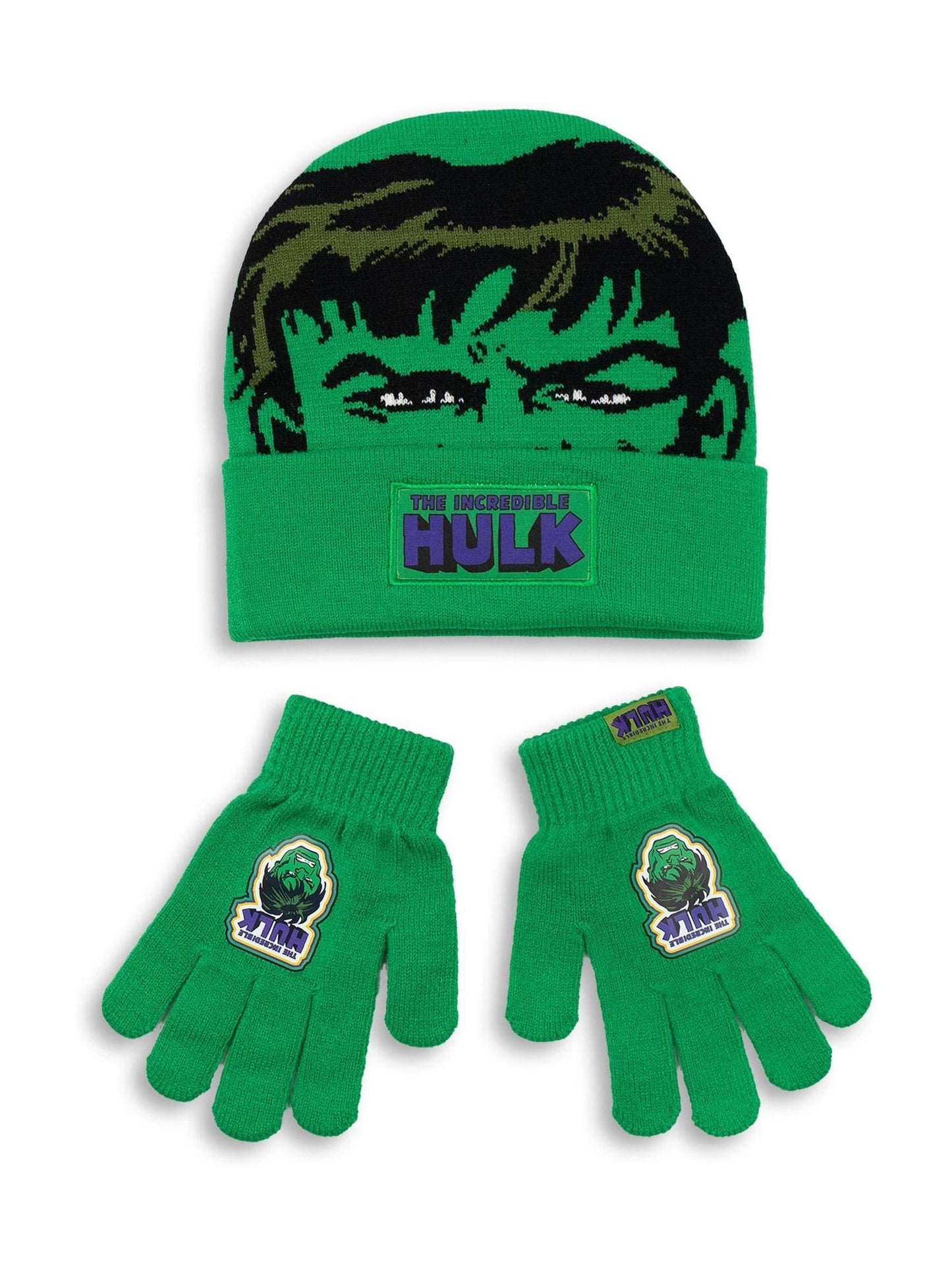 Dsiney Kidz - Vanilla Underground Green Marvel Hulk Beanie and Gloves Set image 1