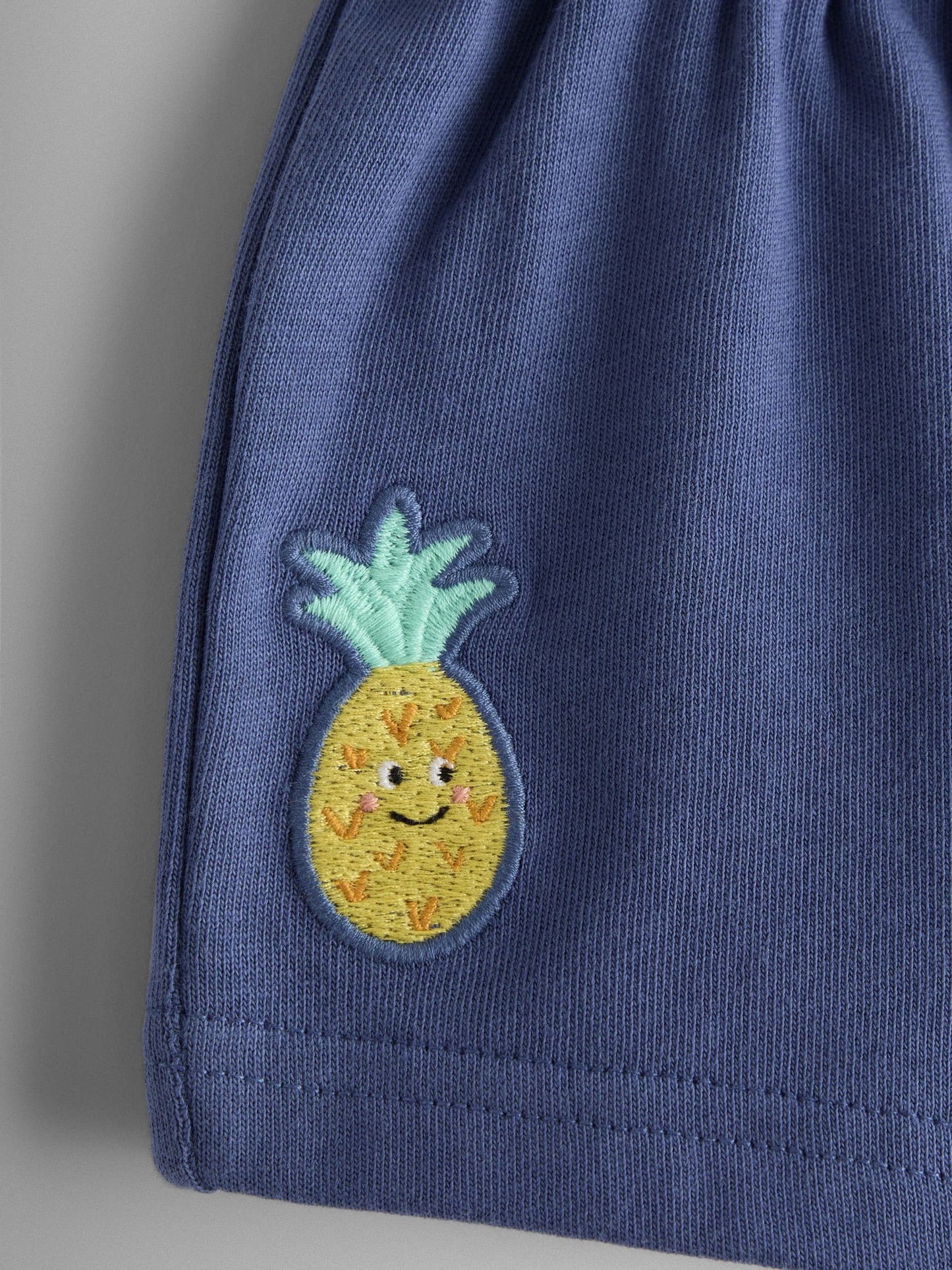 JoJo Maman Bébé Blue Fruit 2-Piece Slogan T-Shirt & Shorts Set image 7