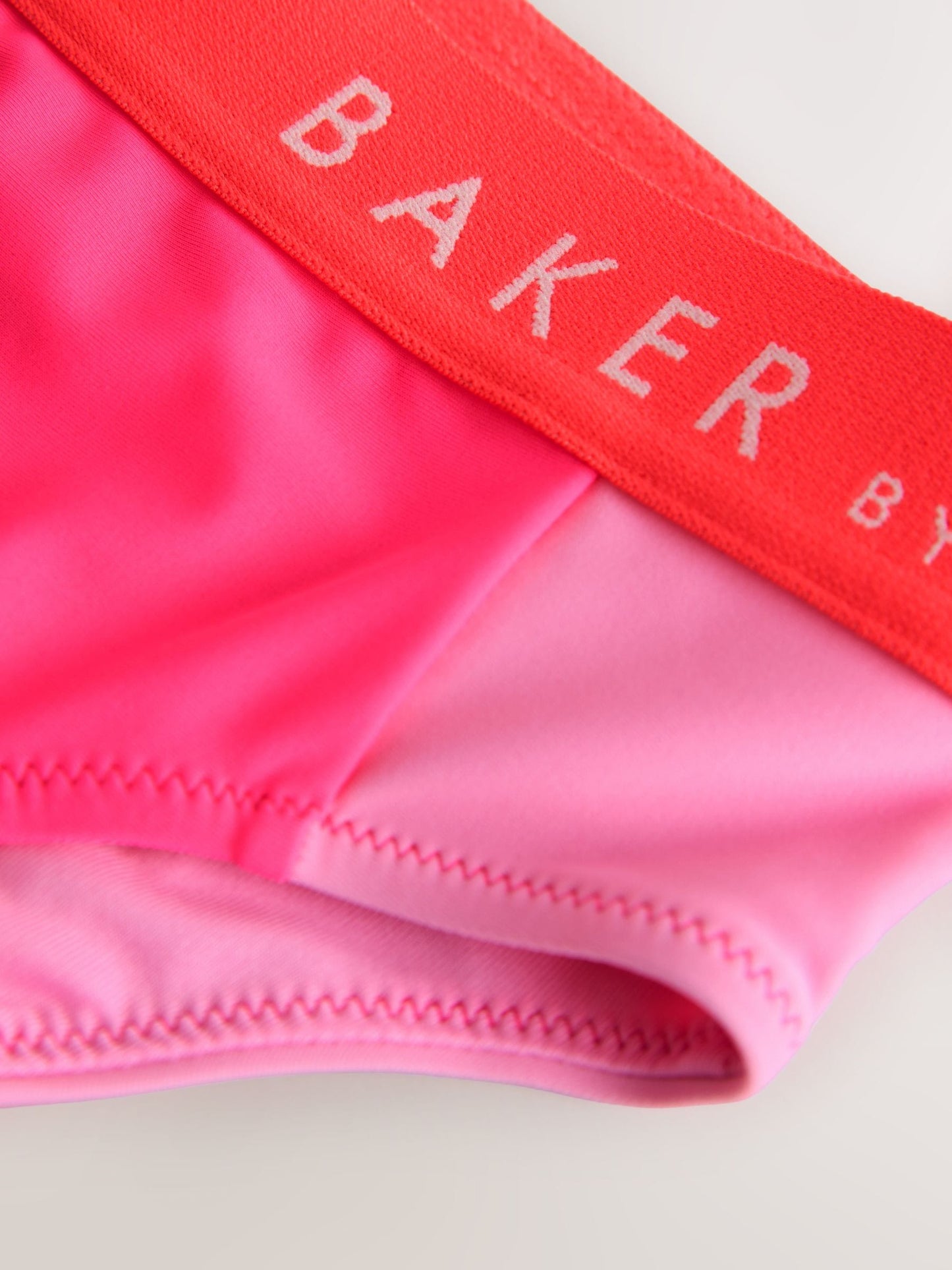 Dsiney Kidz - Baker by Ted Baker 3 Piece Pink Colour Block Rash Vest and Bikini Set image 8