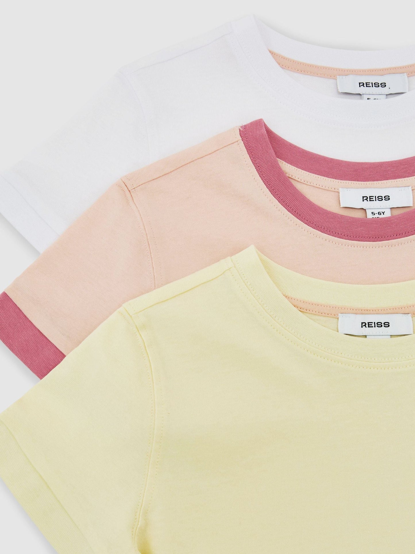 Reiss Multi Belle 3 Pack 3-9 yrs 3 Pack Cotton Crew-Neck T-Shirts image 3