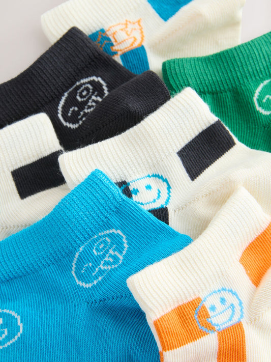 Monochrome Cotton Rich Trainer Socks 7 Pack image 3
