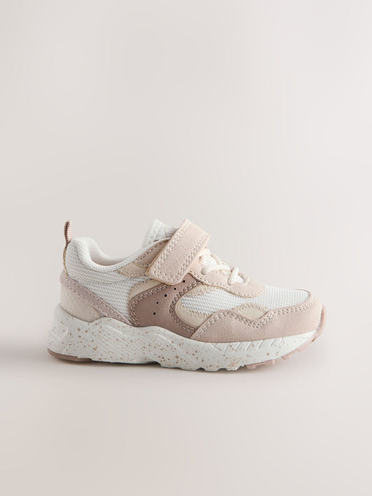 Neutral Standard Fit (F) Elastic Lace Touch Fasten Trainers image 2