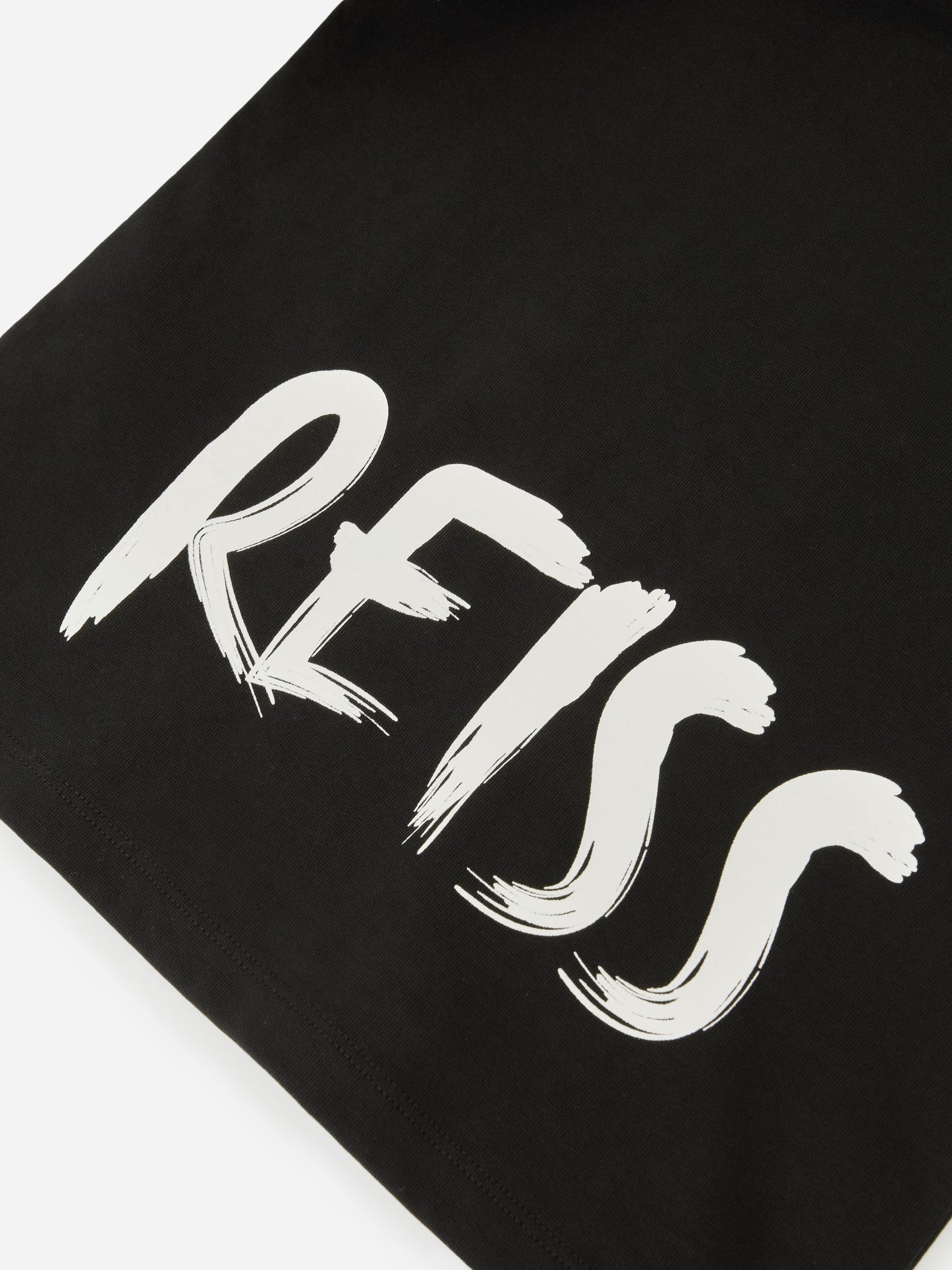 Reiss Black Abbott 3-9 yrs Cotton Relaxed Logo-Print T-Shirt image 5