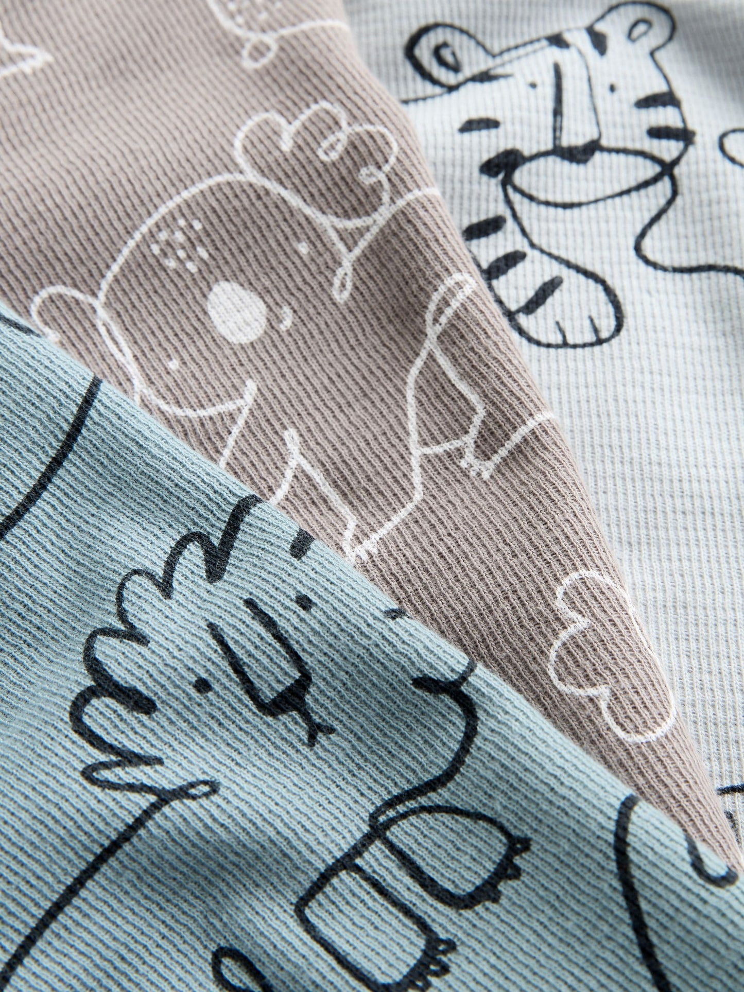 Blue/Grey Linear Print Short Pyjamas 3 Pack (9mths-10yrs) image 7