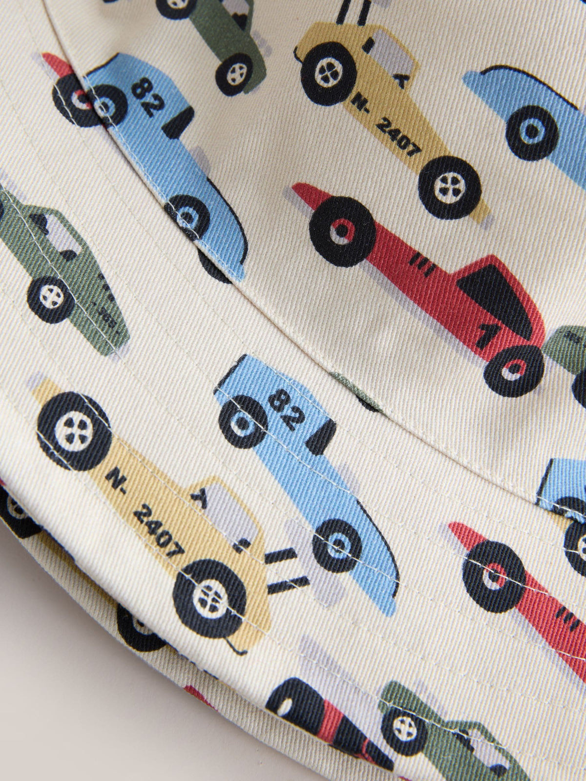 Cream/Blue Bucket Hats 2 Pack (3mths-13yrs) image 4