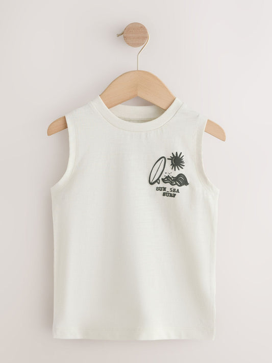 Black Palm Trees Graphic Vests 3 Pack (3mths-7yrs) image 2