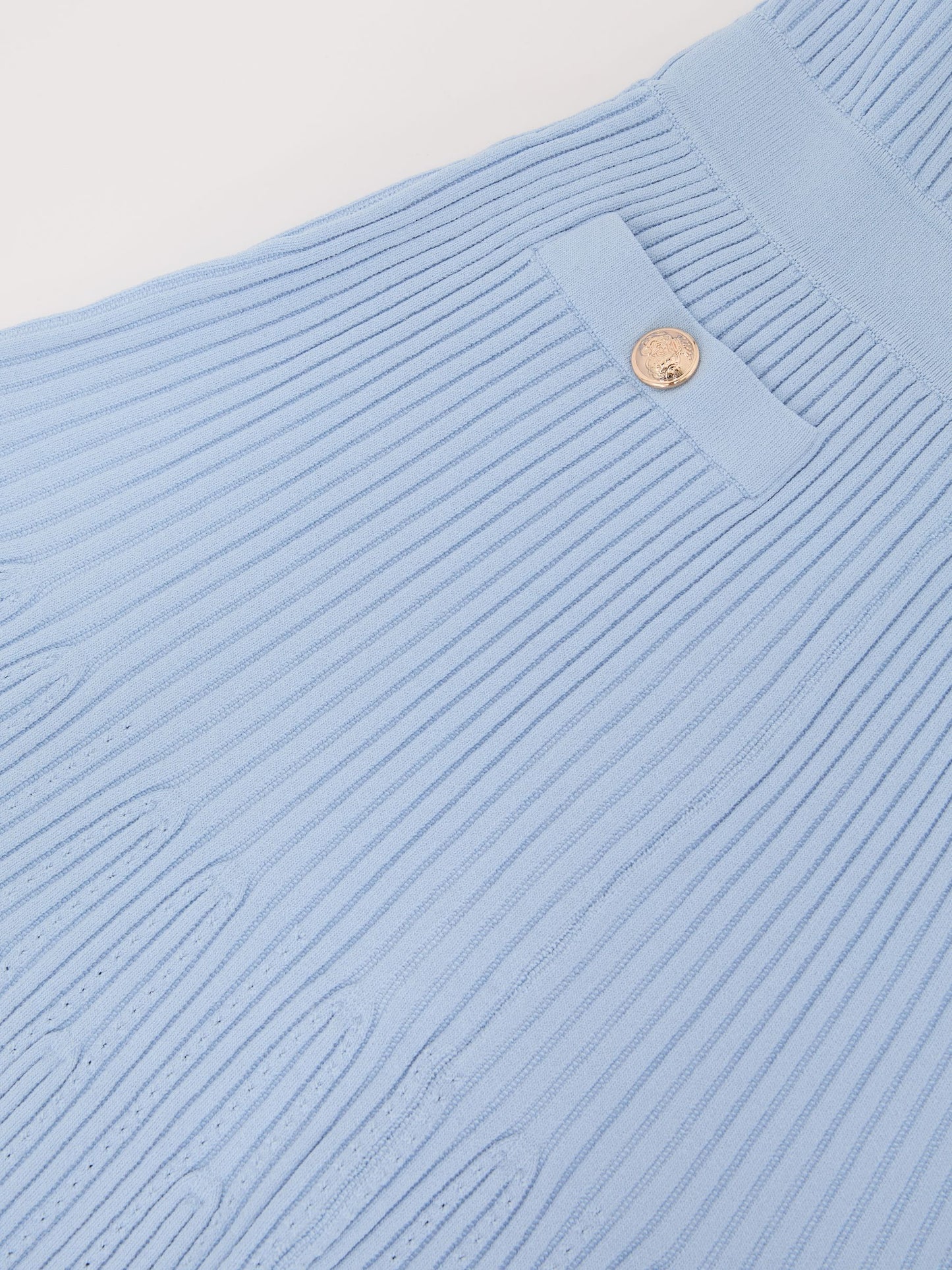 Reiss Pale Blue Miriam 9-13 yrs Pointelle-Knit Ribbed Dress image 3