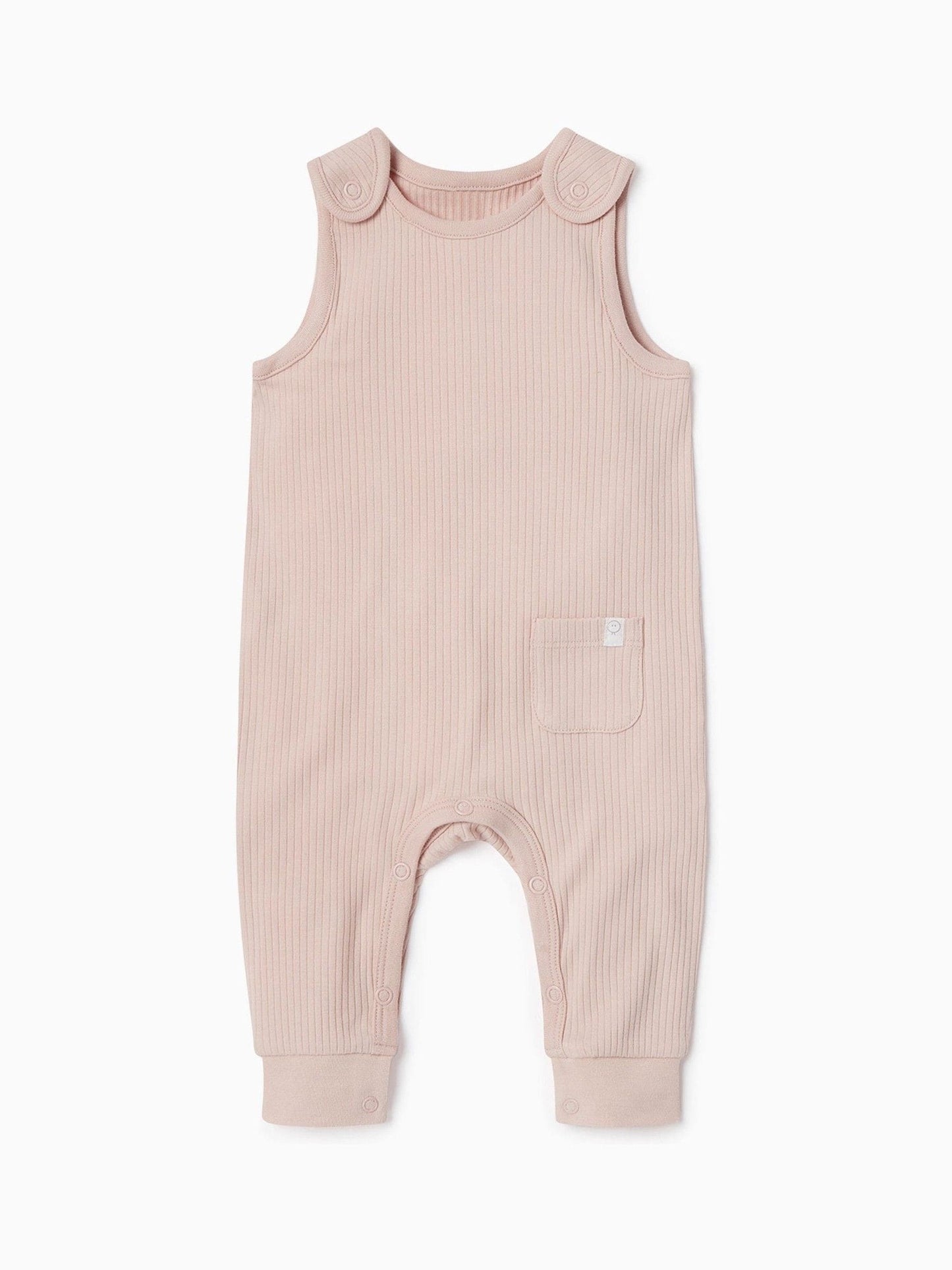 MORI Pink Ribbed Romper Dungarees image 2