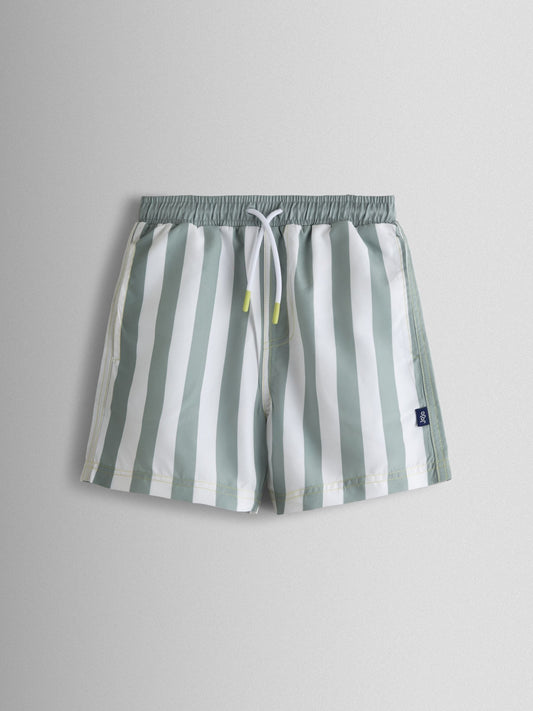 JoJo Maman Bébé Green Stripe Swim Shorts image 2