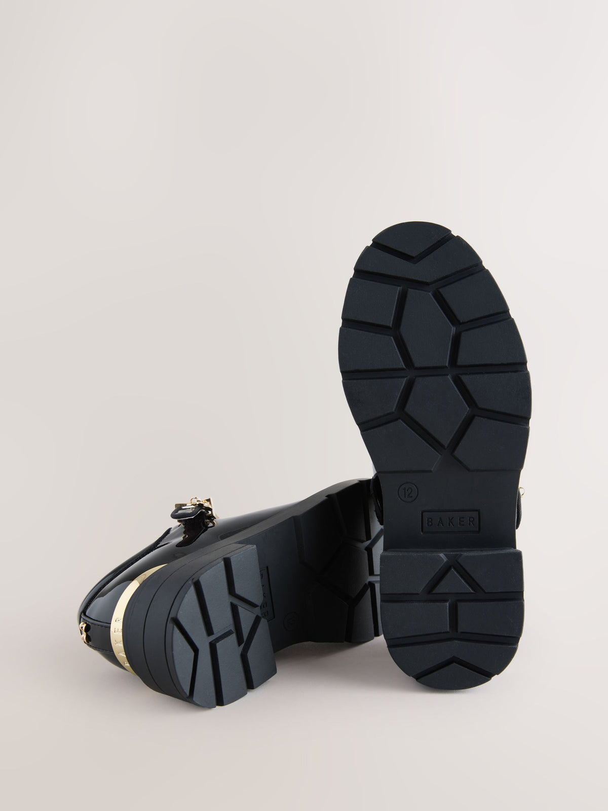 Baker by Ted Baker Back to School Black Patent T-Bar Chunky Mary Jane Shoes image 6