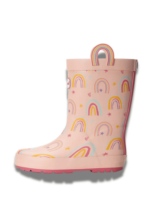 Toezone Pink Rainbow Waterproof Wellies image 2