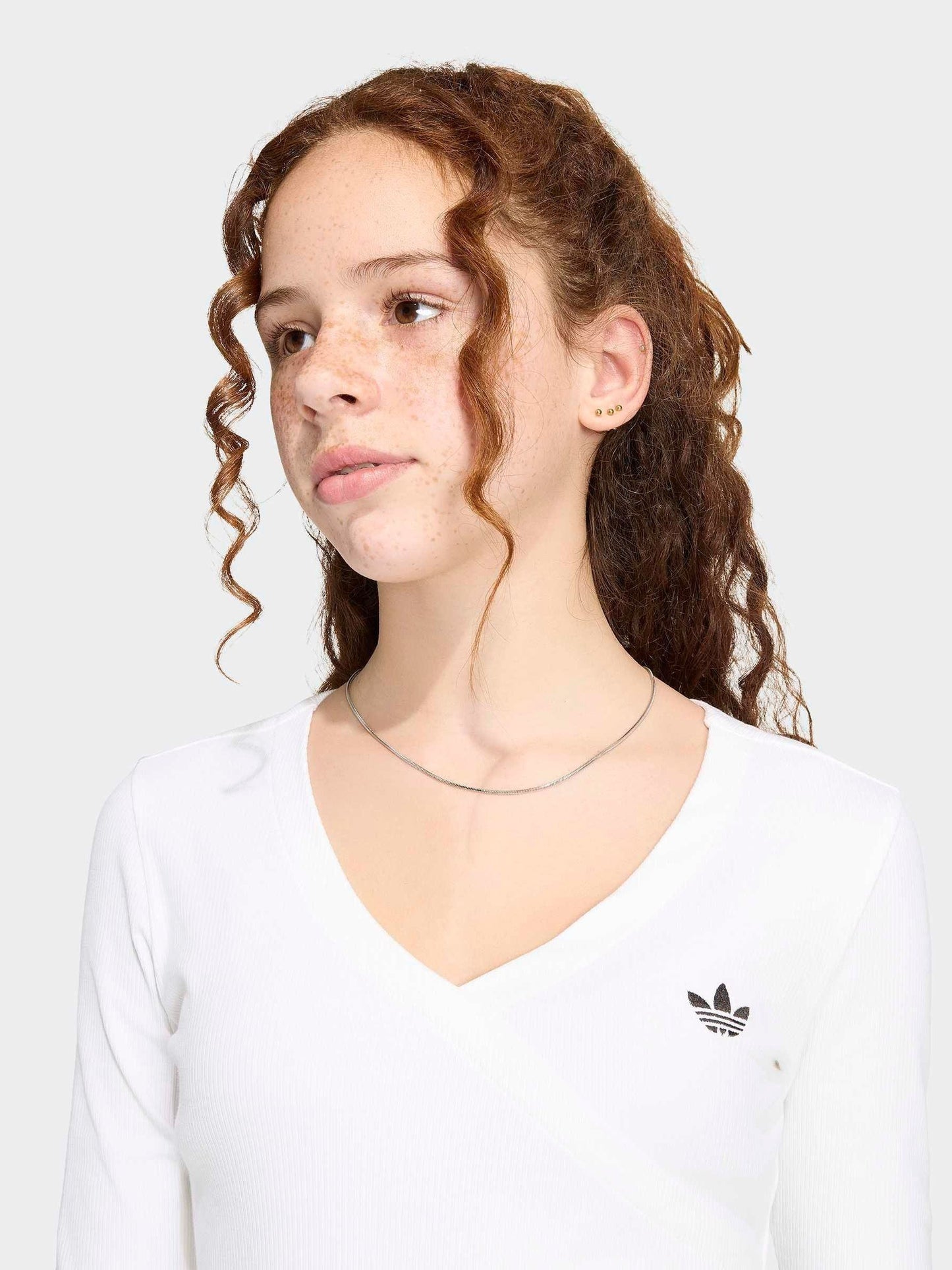 Dsiney Kidz - adidas Originals White Slim Long Sleeves T-Shirt image 5