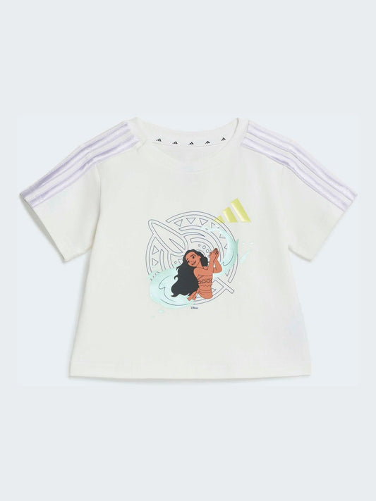 Dsiney Kidz - adidas White Junior Knitted Moana Top & Shorts Set image 2