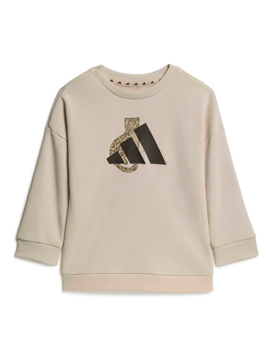 adidas Brown Sweat Top & Joggers Set image 2