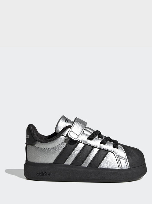adidas Grey Streettalk Elastic Lace Infant Trainers image 2