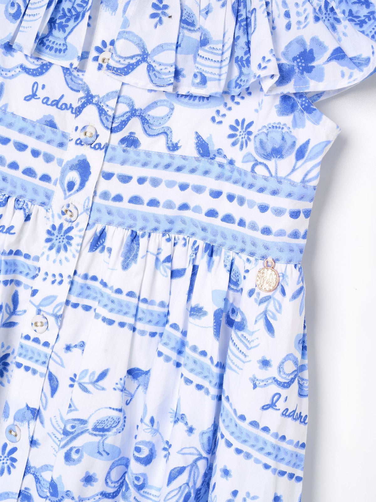 Dsiney Kidz - Angel & Rocket Blue Ellery Print Ruffle Sleeve Dress image 7