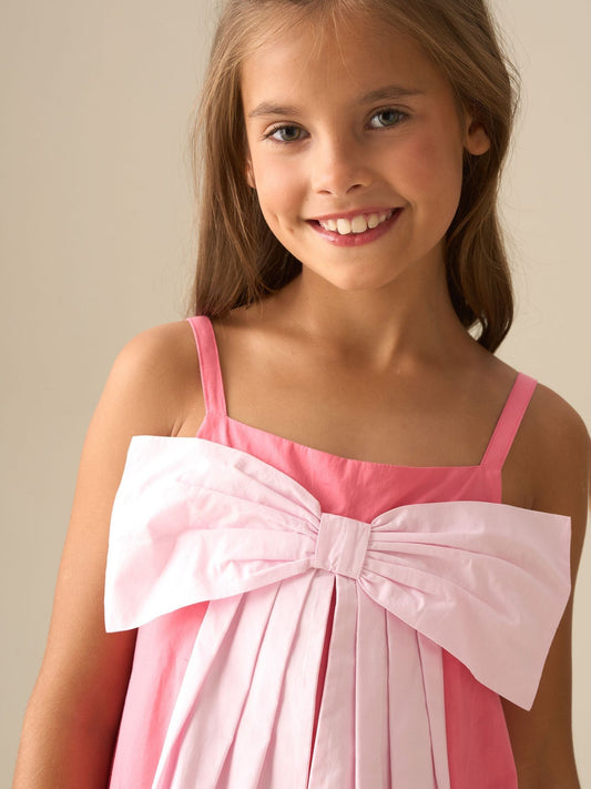 Dsiney Kidz - Angel & Rocket Pink Libby Bow Pleat Dress image 2