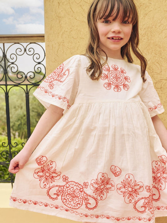 Dsiney Kidz - Angel & Rocket White Reyna Ivory Embroidered Swing Dress image 2