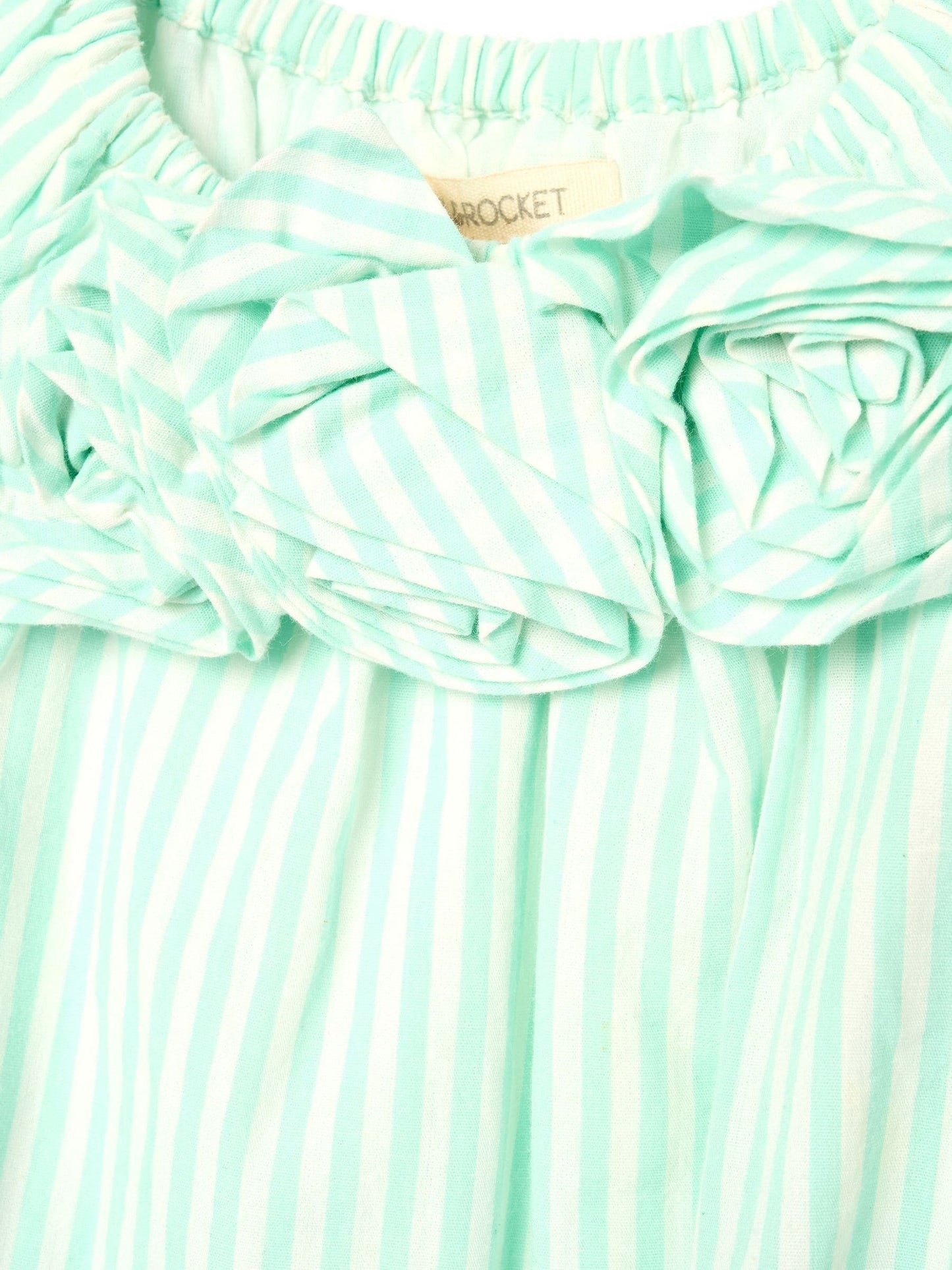 Angel & Rocket Green Coletta Corsage Stripe Swing Dress image 7