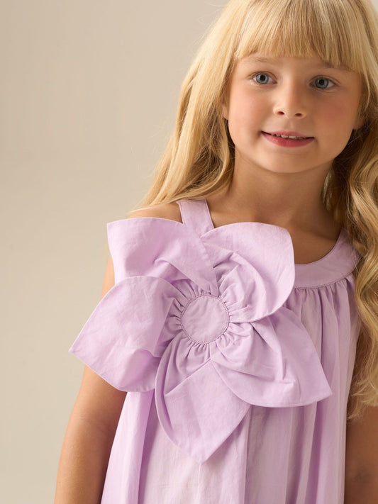 Dsiney Kidz - Angel & Rocket Purple Marnie Corsage Swing Dress image 2