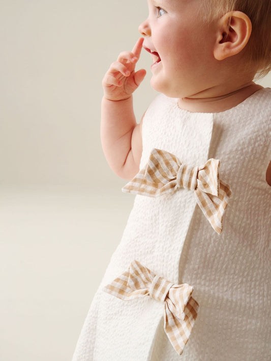Dsiney Kidz - Angel & Rocket Natural Daphne Gingham Bow Bloomer Dress image 2