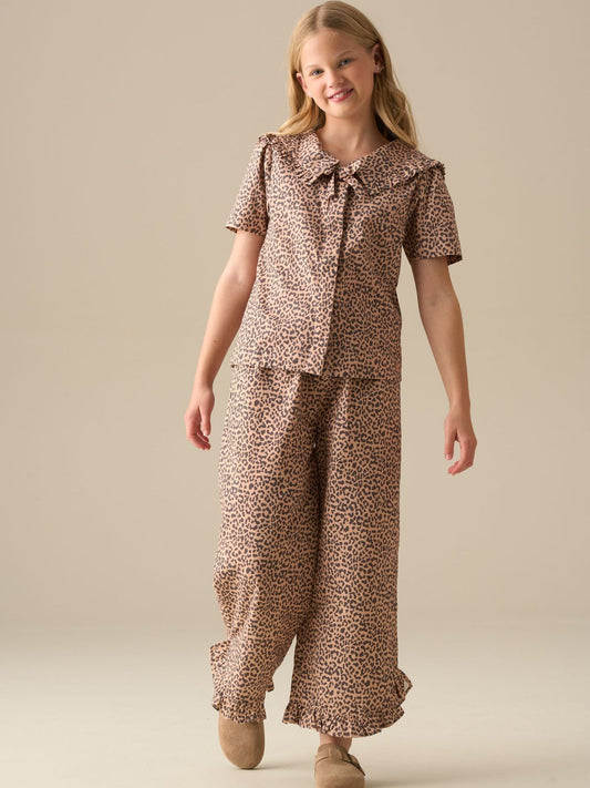 Dsiney Kidz - Angel & Rocket Animal Erika Leopard Collared Tie Blouse image 2