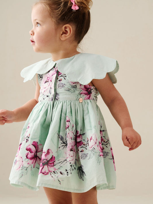 Dsiney Kidz - Angel & Rocket Green Sybil Scalloped Collar Dress image 2
